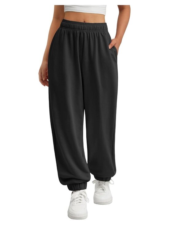 Pants - Women's High Waisted Wide Leg Baggy Sweatpants Jogger Lounge Pants
